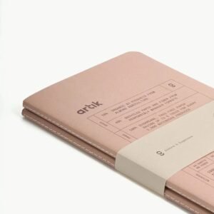 Artik Pack of 2 Singer Sewn Notebooks Almond